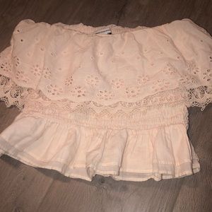American eagle pink strapless top